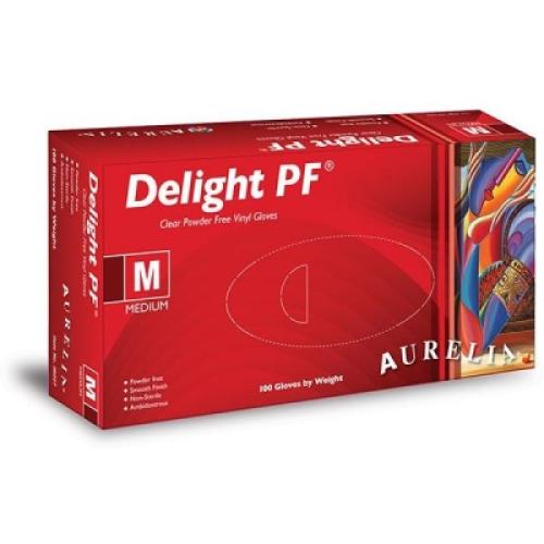 Aurelia Delight Disposable Vinyl Gloves - Powder Free - 1 x 100