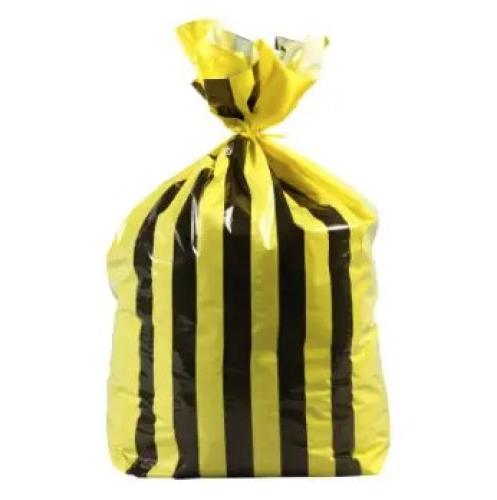 Tiger Stripe Yellow Sack 9x17x26"       FL0524/X1800