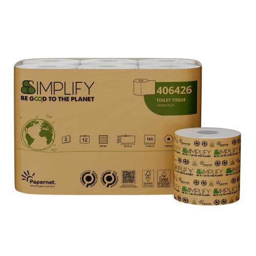 Simplify Carbon Neutral Toilet Tissue   2ply White                              406426