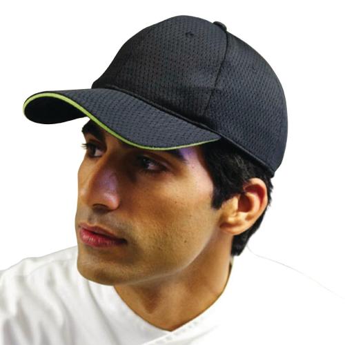 Chef Works Cool Vent Baseball Cap Lime Trim - One Size