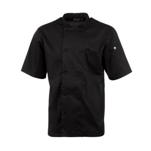 Chef Works Montreal Basic Black Cool Vent Chef Jacket (JLCV) - Size 3XL