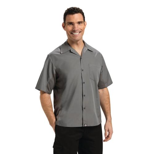 Chef Works Cool Vent Chef Shirt Polycotton Grey - Size L (B2B)