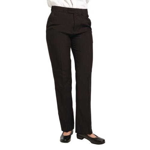 Ladies Black Waiting Trousers - Size 8