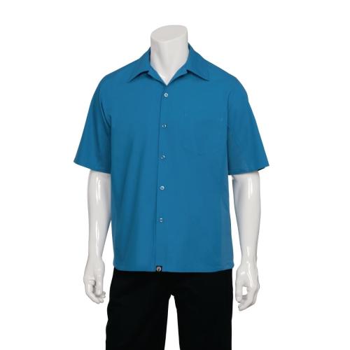 Chef Works Cool Vent Chef Shirt Polycotton Blue - Size L (B2B)