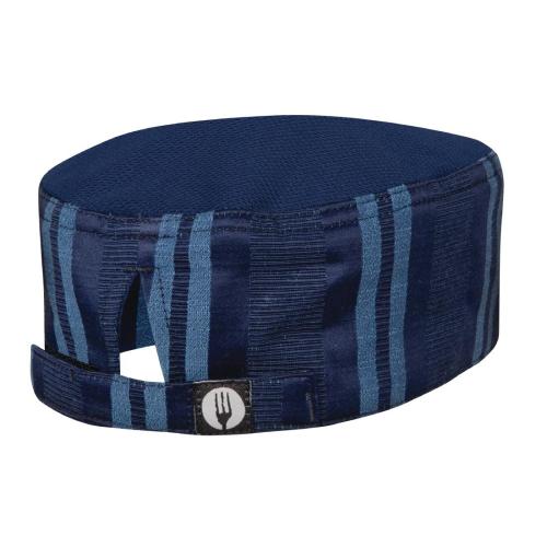 Presidio Navy Satin Stripe Cool Vent Beanie