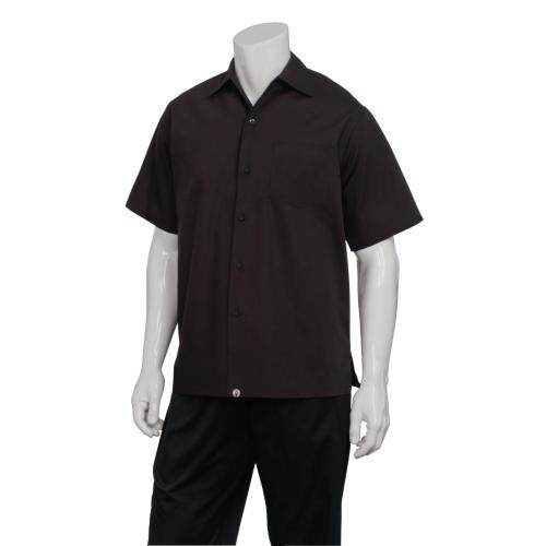 Chef Works Black Cafe Shirt (C100) - Size L (B2B)