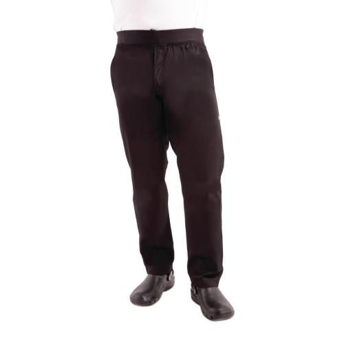 Chef Works Men's Lightweight Slim Trouser Black - Size L