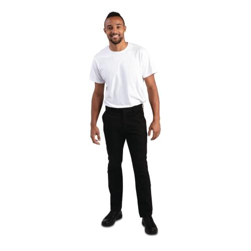 Stretch Slim Chino Trouser Black - Size 32