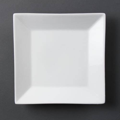 Olympia Whiteware Square Plate Wide Rim - 250mm (Box 6)