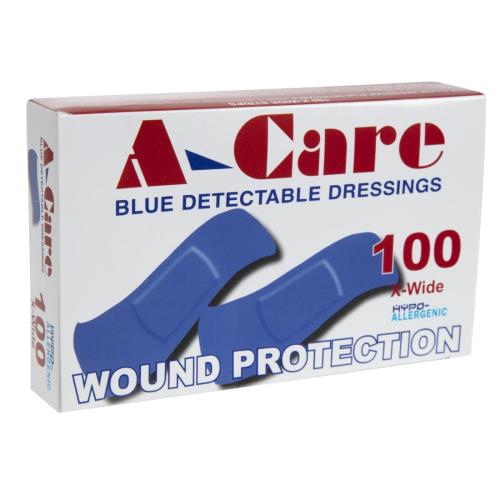 Blue Detectable Plasters Standard - 75x25mm (Pack 100)