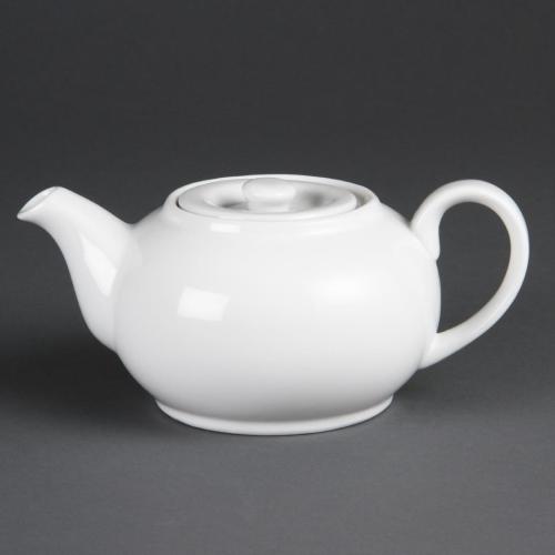 Olympia Whiteware Teapot - 426ml 14.4fl oz (Box 4)