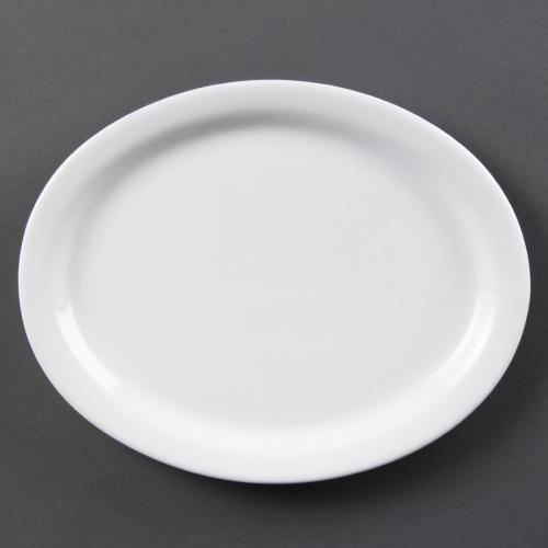 Olympia Whiteware Oval Plate/Platter - 250mm (Box 6)