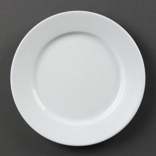 Olympia Whiteware Wide Rimmed Plate - 200mm (Box 12)