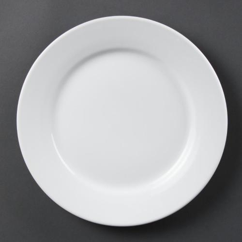 Olympia Whiteware Wide Rimmed Plate - 250m (Box 12)