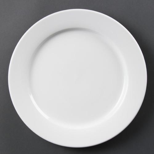 Olympia Whiteware Wide Rimmed Plate - 280mm (Box 6)