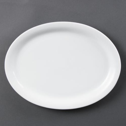 Olympia Whiteware Oval Plate/Platter - 295mm (Box 6)