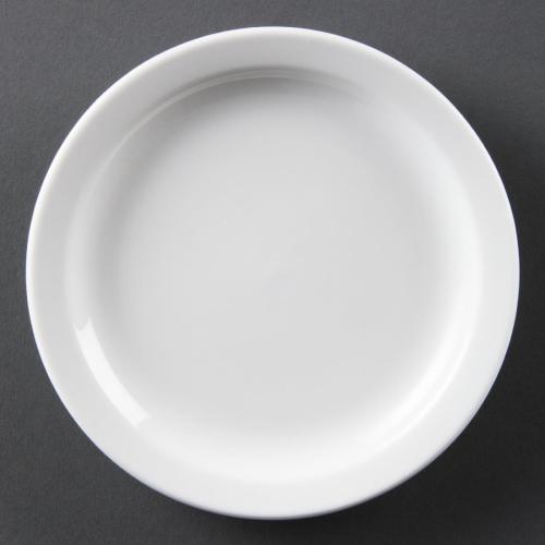 Olympia Whiteware Narrow Rimmed Plate - 150mm (Box 12)