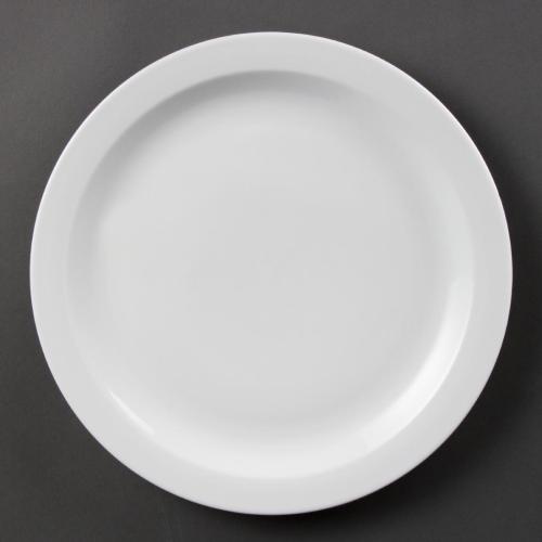 Olympia Whiteware Narrow Rimmed Plate - 280mm (Box 6)