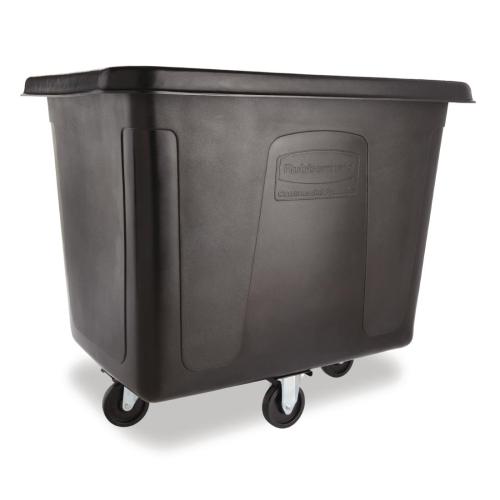 Rubbermaid Cube Truck Black - 400Ltr 226.8kg Capacity (B2B)