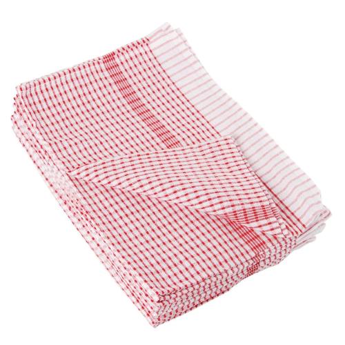 Vogue Wonderdry Tea Towels Red - 760x510mm 30x20" (Pack 10)