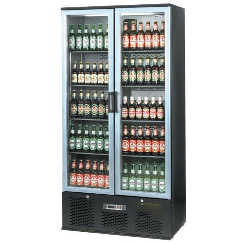 Infrico Full Height Back Bar Chiller Double Door Charcoal with Alu Door (Direct)