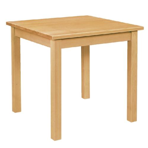 Bolero Wooden Dining Square Table Natural Finish - 690x690mm (Direct)