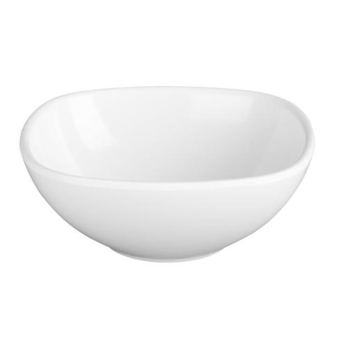 Olympia Kristallon Melamine Rounded Square Bowl White - 120x120mm 275ml (Box 6)