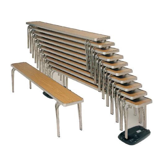 Gopak Contour Stacking Bench (Oak Effect) - 1220x254x432mm (Direct)