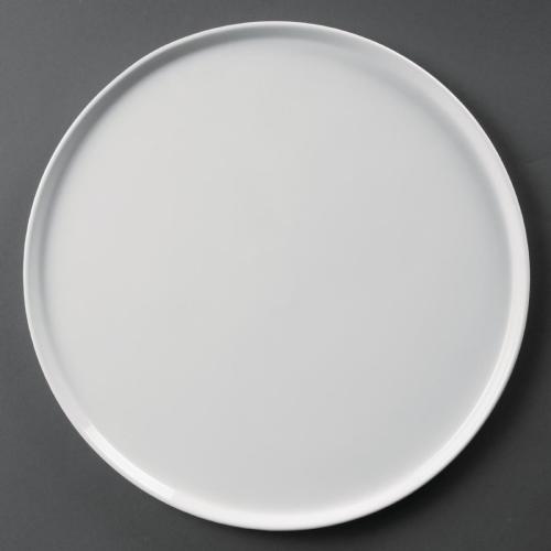 Olympia Whiteware Pizza Plate Small Rim - 330mm (Box 4)