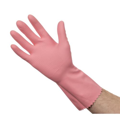 Household Gloves Pink (Pair) - Size L