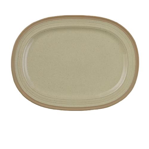 Igneous Stoneware Oval Plate - 355x265mm 14x10 1/2" (Box 6) (Direct)