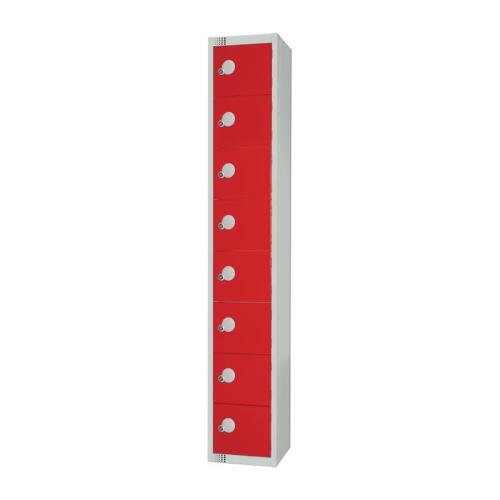 300mm Deep Locker 8 Door Combi Lock) Red (Direct)