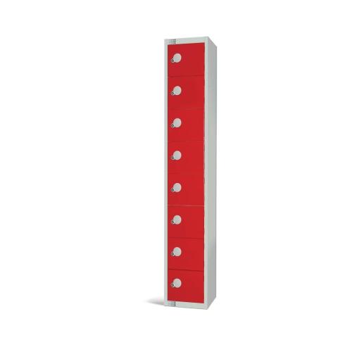 300mm Deep Locker 8 Door Combi Lock) Red (Direct)