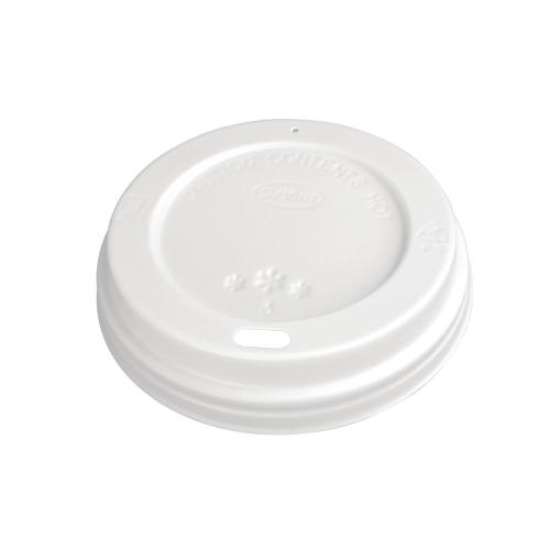 Fiesta Recyclable Lid for Hot Cups- White 12/16oz (Box 1000)