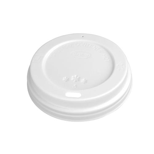 Fiesta Recyclable Lid for Hot Cups- White 12oz/16oz (Sleeve 50)