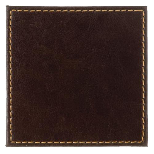 Olympia Faux Leather Coasters Brown - 100x100mm 4x 4" (Pack 4)