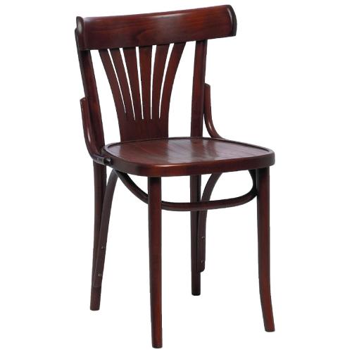 Fameg Bentwood Fanback Sidechair Walnut Effect (Pack 2)