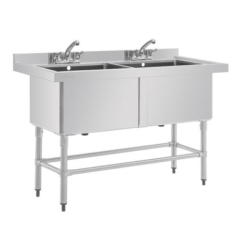 Vogue Double Deep Pot Sink St/St - 2x100Ltr