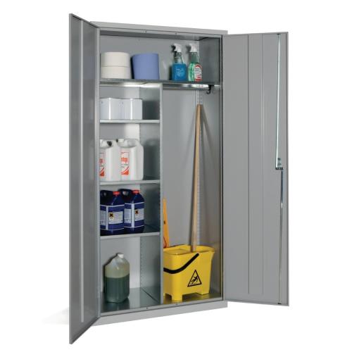 Janitorial Cupboard with Grey Doors - 1830x915x457mm (Direct)