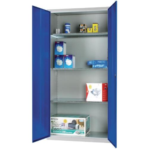 Standard Cupboard with Blue Doors & 3 Shelves - 1830x915x457mm (Direct)