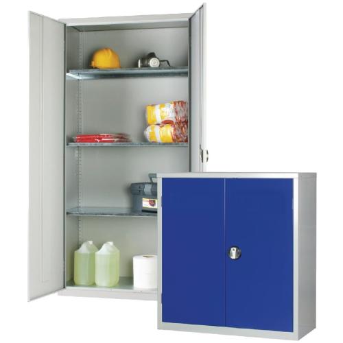 Standard Cupboard with Grey Doors & 3 Shelves - 1830x915x457mm (Direct)