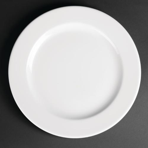 Royal Porcelain Classic Wide Rim Plate White - 260mm 10 1/4" (Box 12)