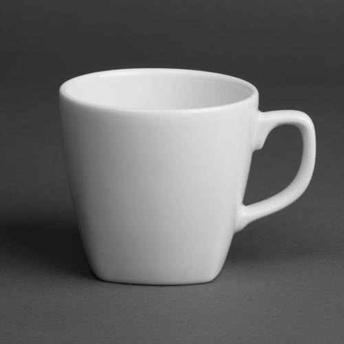 Royal Porcelain Classic Rounded Square Cup Tall White - 240ml 8.5oz (Box 12)