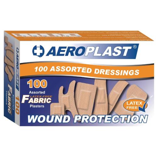 Aeroplast Plasters Assorted Latex Free (Pack 100)