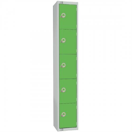 300mm Deep Locker 5 Door Combi Lock) Green (Direct)