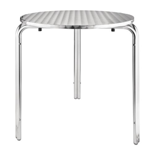 Bolero Round Stacking Bistro Table St/St Top - 700mm