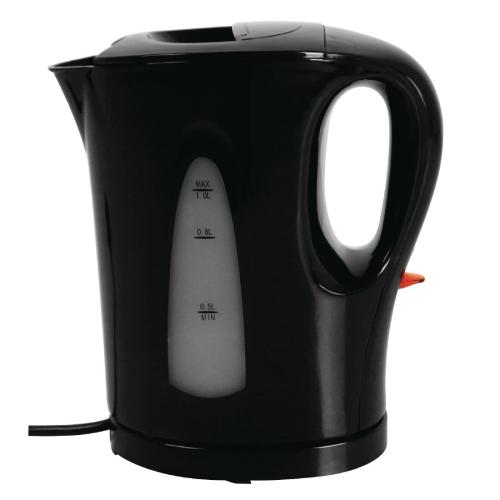 Caterlite Plastic Kettle Black - 1.0Ltr