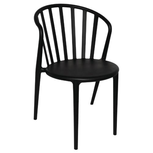 Bolero PP Arm Chair Black (Pack 4)