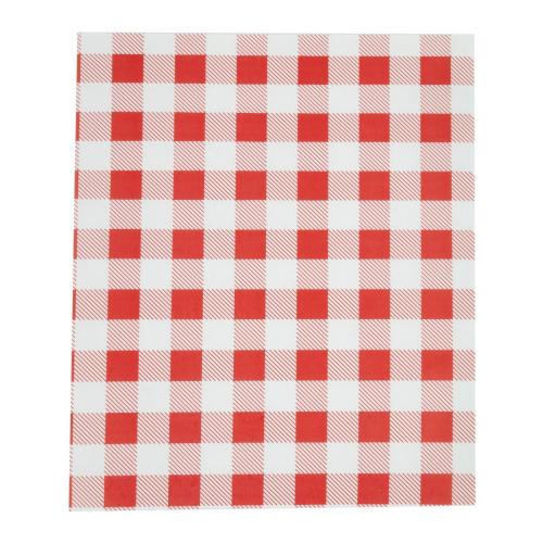 Red Gingham Greaseproof Paper - 310x380mm (Pack 200)