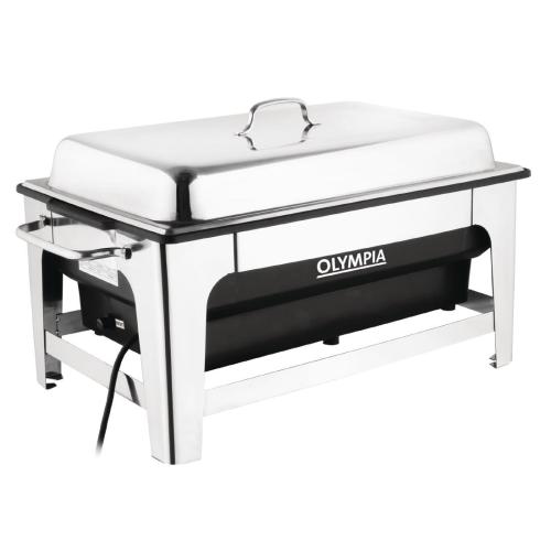 Olympia Electric Chafing Deep Dish Pan with Stand - 100mm 4"